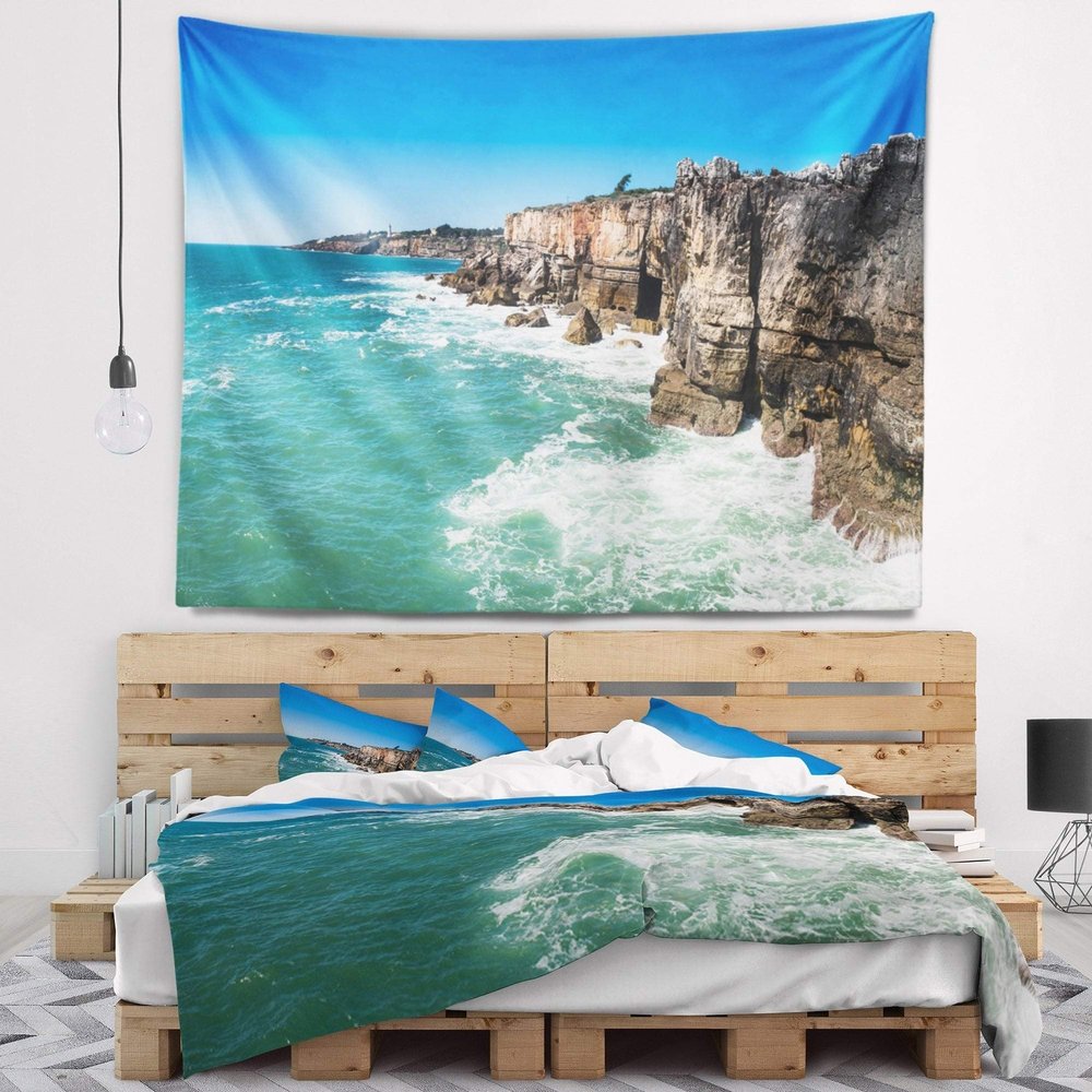 Designart Coastline of Cascais, X-Large/92 x 78"