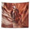 Designart ' Antelope Canyon High Structures' Landscape Photography Tapestry Blanket Dcor Wall Art for Home and Office, Created On Lightweight Polyester Fabric Medium: 39 in. x 32 in view 2