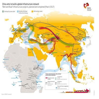 Gifts Delight Laminated 31x24 Poster: Economic Map - InfographicChina Mapping Silk Road Initiative - China Mapping - Publications - Mercator