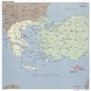 Gifts Delight Laminated 27x24 Poster: Large Detailed Political map of Aegean Sea Region with Roads, Railroads and Major Cities - 2006 view 1