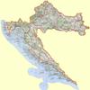 Gifts Delight Laminated 24x24 Poster: Large Detailed Road map of Croatia. Croatia Large Detailed Road mapMaps of All view 1