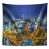 Designart ' Bangkok City' Cityscape Photography Tapestry Blanket Dcor Wall Art for Home and Office Large: 60 in. x 50 in view 2