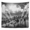Designart ' Amazing Night in New York City' Cityscape Photo Tapestry Blanket Dcor Wall Art for Home and Office, Created On Lightweight Polyester Fabric Medium: 39 in. x 32 in view 2