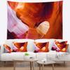 Designart ' Antelope Canyon USA' Landscape Photo Tapestry Blanket Dcor Wall Art for Home and Office x Large: 92 in. x 78 in view 1