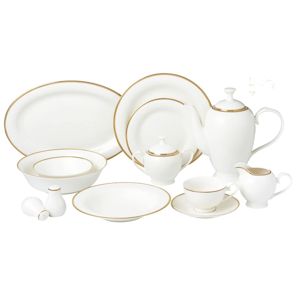 57Piece Dinnerware Set-Bone China Service For 8 People-Daisy