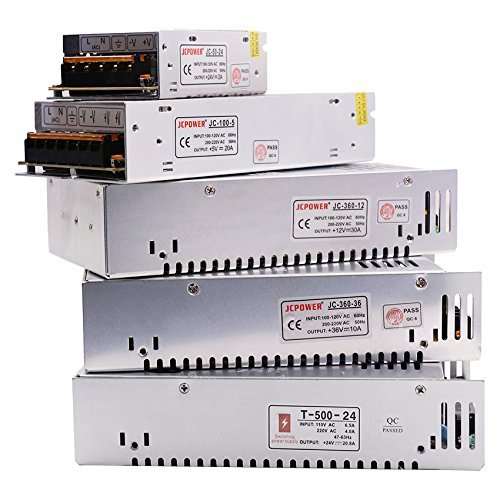 XUNATA 12V 2A 24W DC Switching Power Supply Transformer for CCTV, Radio, Computer Project, LED Strip Lights