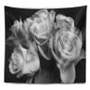 Designart ' Bunch of Roses Black and White' Floral Tapestry Blanket Dcor Wall Art for Home and Office x Large: 92 in. x 78 in view 2