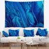 Designart ' Dark Blue Acrylic Paint Mix' Abstract Tapestry Blanket Dcor Wall Art for Home and Office, Created On Lightweight Polyester Fabric x Large: 92 in. x 78 in view 1