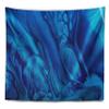 Designart ' Dark Blue Acrylic Paint Mix' Abstract Tapestry Blanket Dcor Wall Art for Home and Office, Created On Lightweight Polyester Fabric x Large: 92 in. x 78 in view 2