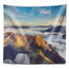 Designart ' Fantastic View of Val Gardena Valley' Seashore Tapestry Blanket Dcor Wall Art for Home and Office, Created On Lightweight Polyester Fabric Medium: 39 in. x 32 in view 2