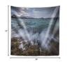 Designart ' Waves Splashing Rocks in Norway' Modern Seascape Tapestry Blanket Dcor Wall Art for Home and Office Medium: 39 in. x 32 in view 4