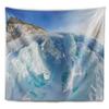 Designart ' Blue Ice Mountains in Lake Baikal Siberia' Landscape Tapestry Blanket Dcor Wall Art for Home and Office, Created On Lightweight Polyester Fabric x Large: 92 in. x 78 in view 3