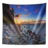 Designart ' Baltic Sea and Orlowo Cliff at Sunrise' Seascape Tapestry Blanket Dcor Wall Art for Home and Office x Large: 92" x 78" view 2
