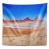 Designart ' Beauty Lake and Volcano on Altiplano' Modern Seascape Tapestry Blanket Dcor Wall Art for Home and Office Medium: 39 in. x 32 in view 2
