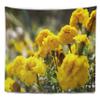 Designart ' Bright Yellow Marigold Flowers' Floral Tapestry Blanket Dcor Wall Art for Home and Office, Created On Lightweight Polyester Fabric x Large: 92 in. x 78 in view 2