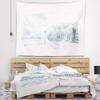 Designart ' Christmas Winter Happy Panorama' Landscape Tapestry Blanket Dcor Wall Art for Home and Office, Created On Lightweight Polyester Fabric x Large: 92 in. x 78 in view 1
