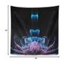 Designart ' Fractal Flower Blue Purple Digital Floral Tapestry Blanket Dcor Wall Art for Home and Office, Created On Lightweight Polyester Fabric Medium: 39 in. x 32 in view 4