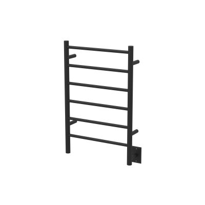 Amba Jeeves JSMB Model J-Straight 6-Bar Hardwired Towel Warmer in Matte Black
