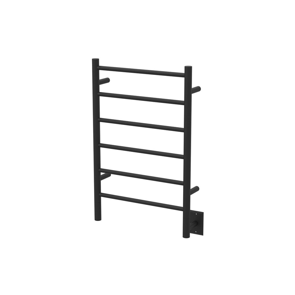 Amba Jeeves JSMB Model J-Straight 6-Bar Hardwired Towel Warmer in Matte Black