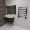Amba Jeeves JSMB Model J-Straight 6-Bar Hardwired Towel Warmer in Matte Black view 2