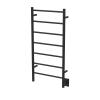 Amba Jeeves FSMB Model F-Straight 7-Bar Hardwired Towel Warmer in Matte Black view 1