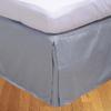 Selection Bedding Collection 1 PC Split Corner Bed Skirt 100% Egyptian Cotton Super Luxurious 300 Thread Count Drop Length 17 Inches. (Twil XL, Silver Grey) view 1
