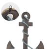 Asense 24 Inch Large Wooden Anchor Wall Decor, Handcrafted Rustic Nautical Wall Art with Rope, Coastal & Beach House Themed Decoration for Living Room, Bathroom, or Entryway view 3