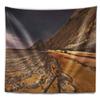 Designart ' Brown Rocky Coast Portugal' Cityscape Tapestry Blanket Dcor Wall Art for Home and Office, Created On Lightweight Polyester Fabric x Large: 92 in. x 78 in view 2