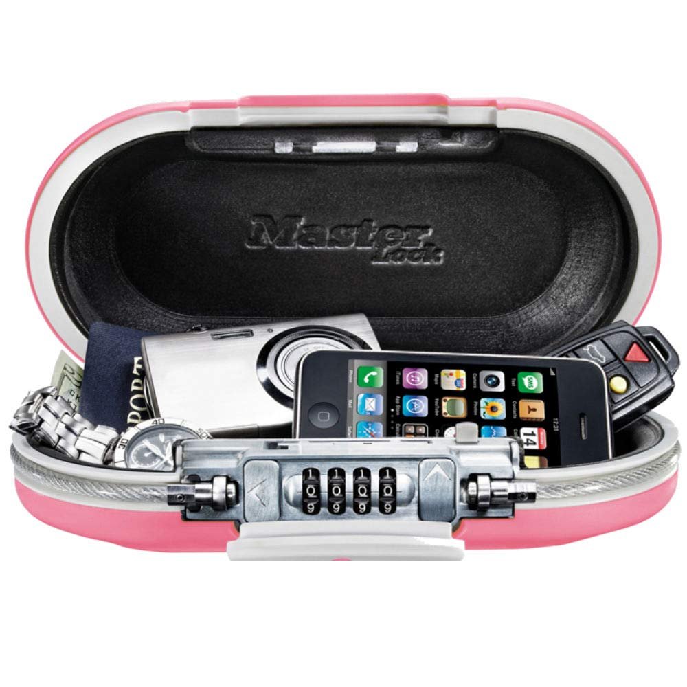 MasterLock 5900DPNK Pink Durable Water-Resistant Personal Portable Safe