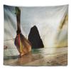 Designart ' Large Fishing Ship in Andaman' Seashore Tapestry Blanket Dcor Wall Art for Home and Office Medium: 39" x 32" view 3