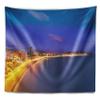 Designart ' Benidorm Poniente Beach Sunset' Seascape Tapestry Blanket Dcor Wall Art for Home and Office, Created On Lightweight Polyester Fabric x Large: 92 in. x 78 in view 2