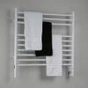 Amba Jeeves KSW Model K-Straight 10-Bar Hardwired Towel Warmer in White view 3