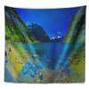 Designart ' Panoramic View of Norwegian Fjord' Landscape Tapestry Blanket Dcor Wall Art for Home and Office x Large: 92 in. x 78 in view 2