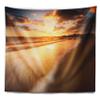 Designart ' Amazing Sunrise Over Australian Beach' Seashore Tapestry Blanket Dcor Wall Art for Home and Office, Created on Lightweight Polyester Fabric Medium: 39 in. x 32 in view 2