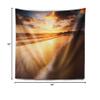 Designart ' Amazing Sunrise Over Australian Beach' Seashore Tapestry Blanket Dcor Wall Art for Home and Office, Created on Lightweight Polyester Fabric Medium: 39 in. x 32 in view 4