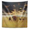 Designart ' Group of Elephants in Africa' African Tapestry Blanket Dcor Wall Art for Home and Office, Created On Lightweight Polyester Fabric XX-Large: 68 in. x 80 in view 2