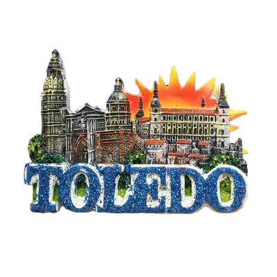3D Toledo Spain Refrigerator Magnet La Catedral Style Souvenir Sticker,Spain Hand-Made Home and Kitchen Decoration Fridge Magnet