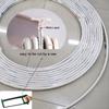 Double Row Plastic Metal Alloy Rod Curved Rail Window Curtain Track Poles Ceiling Mounting (300cm Dual Row) view 3