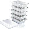 Spare Essentials (55 Count) 2.25LB Aluminum Containers with Lids (8.5"x6") - Disposable Foil Container for Takeout, Baking, Freezing, Food Storage - Aluminum Pans with Lids, To Go Containers view 1