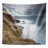Designart ' Dark Red Rocks and Foam Waves' Seascape Tapestry Blanket Dcor Wall Art for Home and Office x Large: 92" x 78" view 2