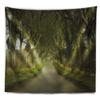 Designart ' Dark Hedges Road Through Old Trees' Landscape Tapestry Blanket Dcor Wall Art for Home and Office, Created On Lightweight Polyester Fabric x Large: 92 in. x 78 in view 3