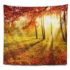 Designart ' Yellow Red Fall Trees and Leaves' Landscape Tapestry Blanket Dcor Wall Art for Home and Office, Created On Lightweight Polyester Fabric x Large: 80 in. x 68 in view 2