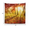 Designart ' Yellow Red Fall Trees and Leaves' Landscape Tapestry Blanket Dcor Wall Art for Home and Office, Created On Lightweight Polyester Fabric x Large: 80 in. x 68 in view 4