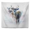 Designart ' Beautiful Deer with Big Horns' Animal Tapestry Blanket Dcor Wall Art for Home and Office, Created On Lightweight Polyester Fabric x Large: 80 in. x 68 in view 2