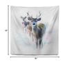 Designart ' Beautiful Deer with Big Horns' Animal Tapestry Blanket Dcor Wall Art for Home and Office, Created On Lightweight Polyester Fabric x Large: 80 in. x 68 in view 4