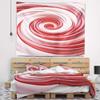 Designart ' Beautiful Candy Cane Spiral' Abstract Tapestry Blanket Dcor Wall Art for Home and Office, Created On Lightweight Polyester Fabric x Large: 92 in. x 78 in view 1
