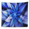 Designart ' Dancing Blue Flower Petals' Floral Tapestry Blanket Dcor Wall Art for Home and Office, Created On Lightweight Polyester Fabric x Large: 92 in. x 78 in view 2