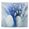 Designart ' Blue Mystic Psychedelic Tree' Abstract Tapestry Blanket Dcor Wall Art for Home and Office Medium: 39" x 32" view 2