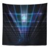 Designart ' Blue Laser Protective Grids' Abstract Tapestry Blanket Dcor Wall Art for Home and Office x Large: 92 in. x 78 in view 2