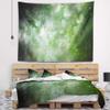 Designart ' Blur Green Starry Fractal Sky' Abstract Tapestry Blanket Dcor Wall Art for Home and Office, Created On Lightweight Polyester Fabric x Large: 92 in. x 78 in view 1